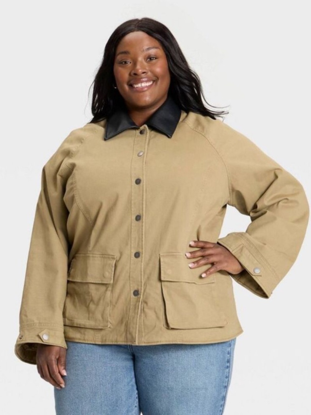 Ava & Viv Women’s Oversized Field Jacket - Tan Size 3X NWT